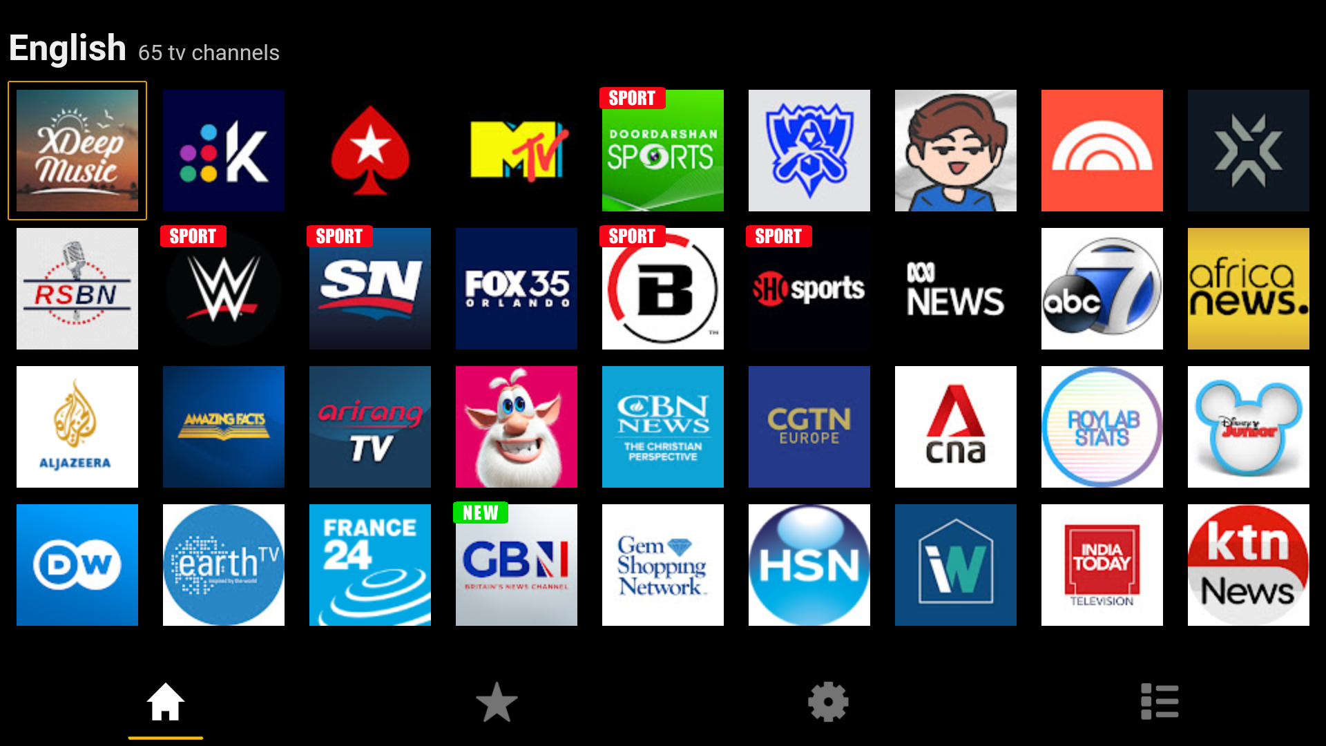 Canales internacionales de televisión